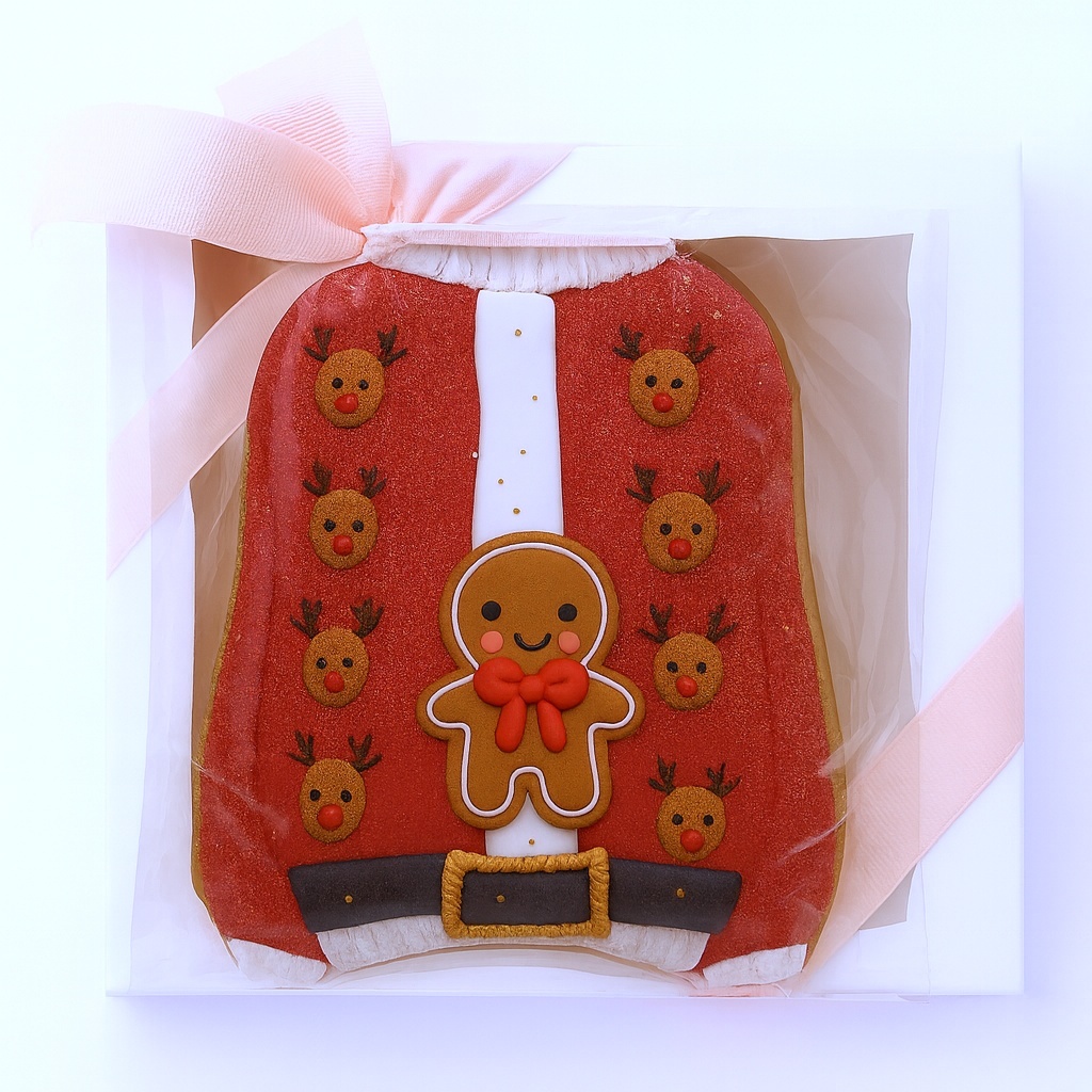 CIASTKO LUKROWANE SWETEREK MIKOŁAJA NO9 BOŻE NARODZENIE RĘCZNIE ROBIONE